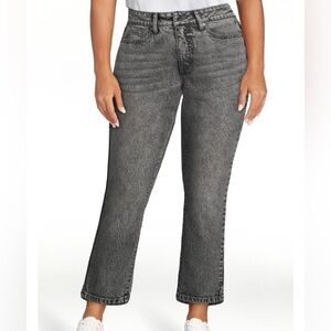 Time and Tru Straight Crop Grey Jeans Size 12 NEW